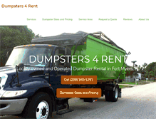 Tablet Screenshot of dumpsters4rent.net